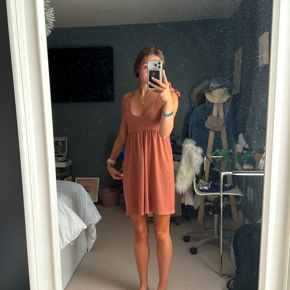 Burnt orange beachy dress